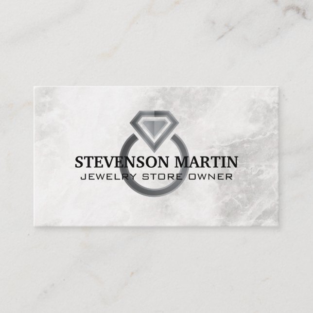 Tarjeta De Visita Anillo de diamantes | Tienda de joyas (Anverso)
