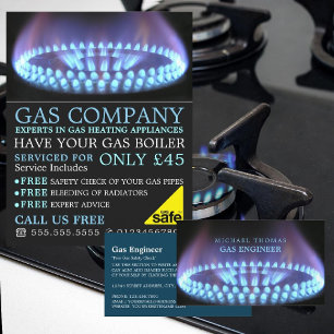 Tarjeta De Visita Anillo de gas, ingeniero del gas y proveedor