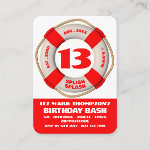 Tarjeta De Visita Anillo de la Vida Roja, Billetes para el cumpleaño