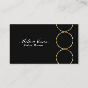 Tarjeta De Visita Anillo triple de oro
