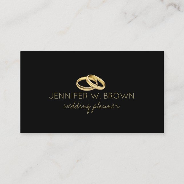 Tarjeta De Visita Anillos de Boda (Anverso)