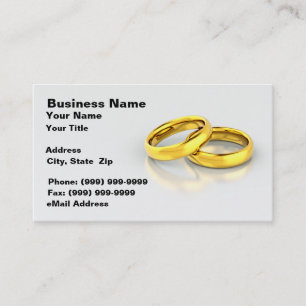 Tarjeta De Visita Anillos de bodas del oro