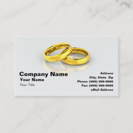 Tarjeta De Visita Anillos de bodas del oro