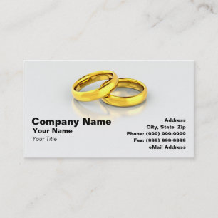Tarjeta De Visita Anillos de bodas del oro
