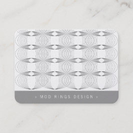 Tarjeta De Visita Anillos Mod Patrón Geométrico Simple Diseño Modern