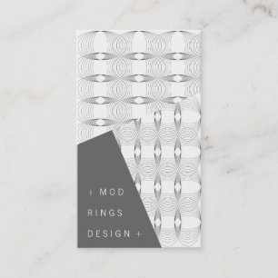 Tarjeta De Visita Anillos Mod Patrón Geométrico Simple Moderno Elega