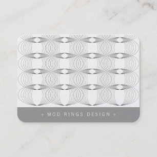 Tarjeta De Visita Anillos Mod Patrón Geométrico Simple Moderno Elega