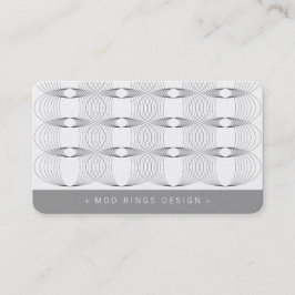 Tarjeta De Visita Anillos Mod Patrón Geométrico Simple Moderno Elega