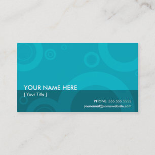 Tarjeta De Visita anillos verde azulados