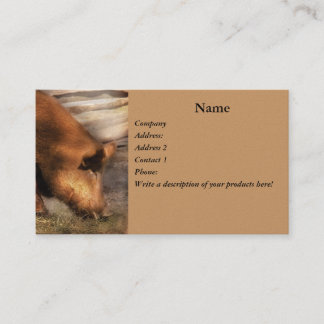 Tarjeta De Visita Animal - cerdos - enlaces de familia