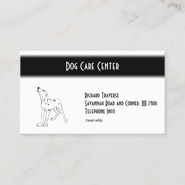 Tarjeta De Visita Animal de Dalmacia (Anverso)