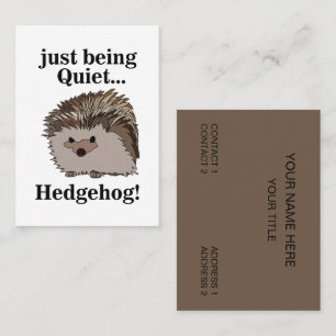 Tarjeta De Visita Animal del bosque erizo