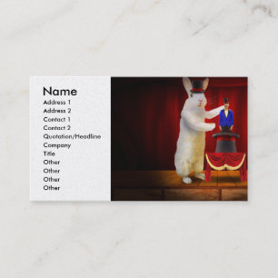 Tarjeta De Visita Animal - El conejo mágico