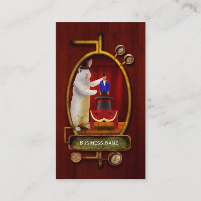 Tarjeta De Visita Animal - El conejo mágico (Anverso)