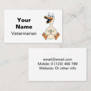 Tarjeta De Visita Animal, Ganso Tonto, Imagen de Pájaro
