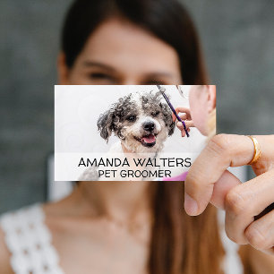 Tarjeta De Visita Animal Groomer   Doggie Haircut