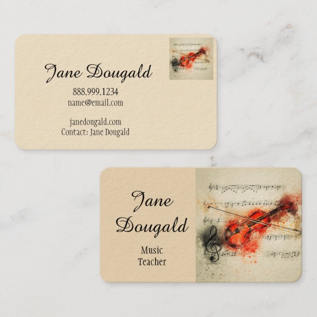 Tarjeta De Visita Animal lindo del mapache de la acuarela de la (Anverso / Reverso)