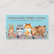 Animales Bear Fox Raccoon Rabbit azul