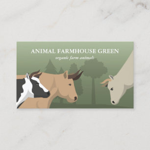 Tarjeta De Visita Animales de granja paisaje verdor