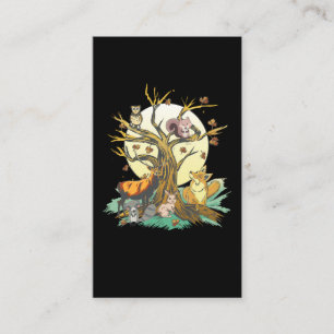 Tarjeta De Visita Animales Forestales Deer Fox Bunny Squirrel Lover