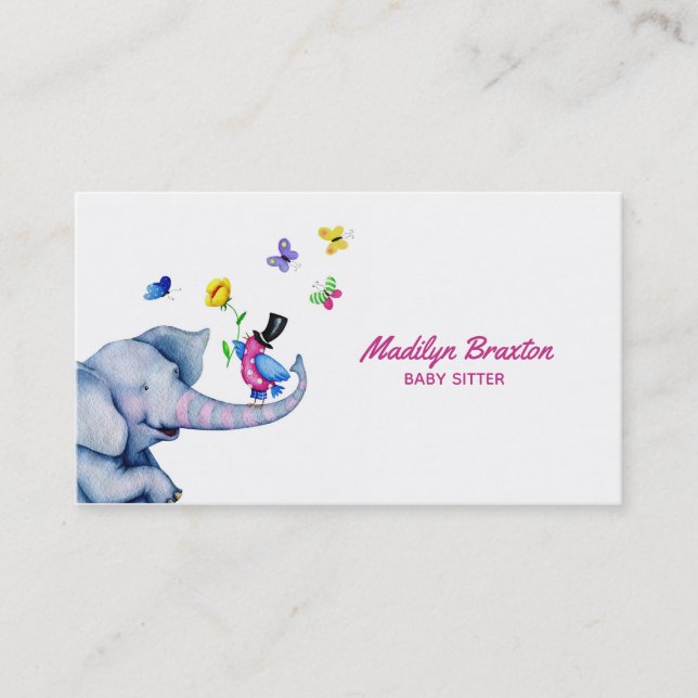 Tarjeta De Visita Animales Personalizados coloridos (Anverso)