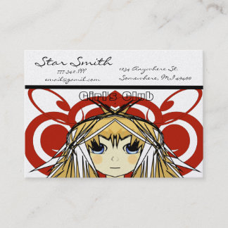 Tarjeta De Visita Anime Chica Club