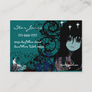 Tarjeta De Visita Anime Chicas Moon Cloud Stars