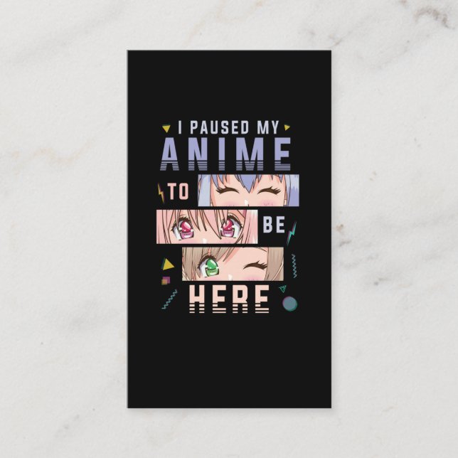 Tarjeta De Visita Anime mirando al Chica japonés Anime Lover (Anverso)