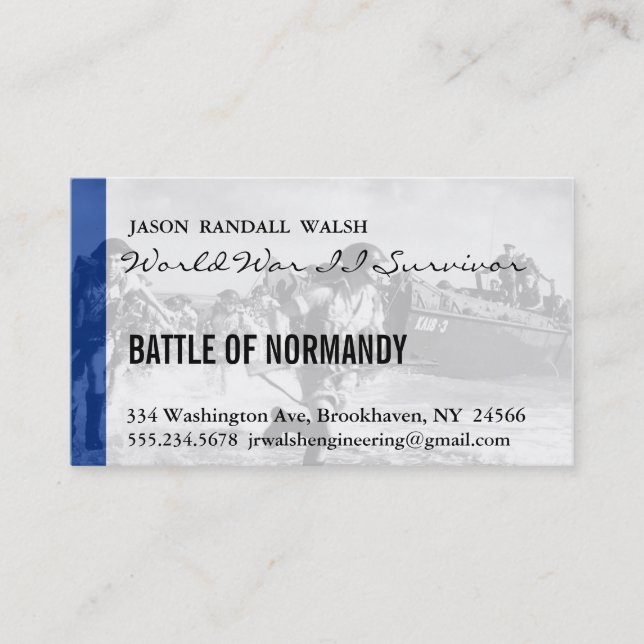 Tarjeta De Visita Aniversario del día D de Normandía 70.a (Anverso)