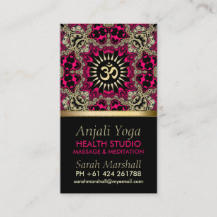 Tarjeta De Visita Anjali Yoga Eastern New Age Business Card