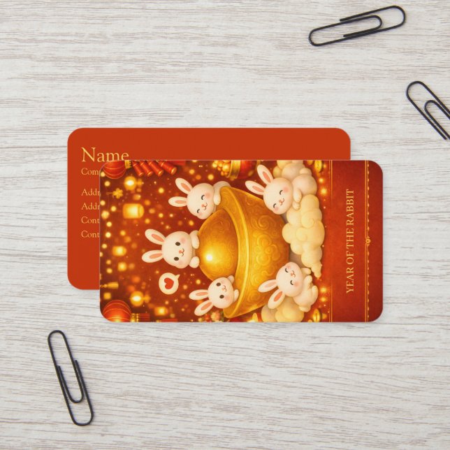 Tarjeta De Visita Año del conejo (Anverso/Reverso In Situ)