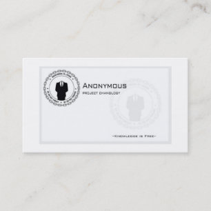 Tarjeta De Visita Anons-negocio-tarjeta