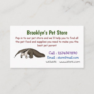Tarjeta De Visita Anteater feliz personalizado ilustracion