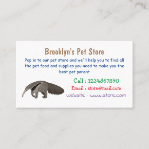 Tarjeta De Visita Anteater personalizado ilustracion