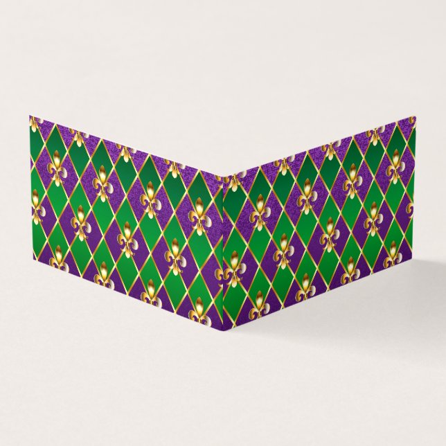 Tarjeta De Visita Antecedentes de joyas Mardi Gras (Exterior)