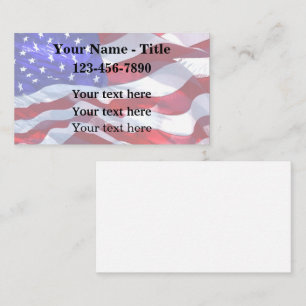 Tarjeta De Visita Antecedentes de la bandera patriótica estadouniden