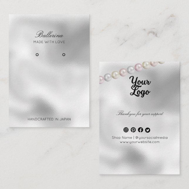 Tarjeta De Visita Antecedentes de la Perla Moderna (Anverso / Reverso)