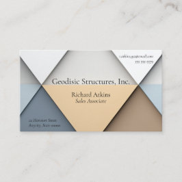 Tarjeta De Visita Antecedentes de triángulos en tonos neutros