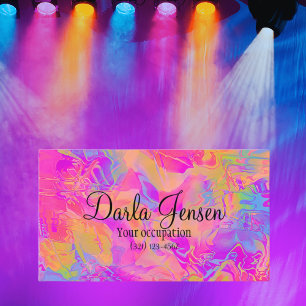 Tarjeta De Visita Antecedentes holográficos guión elegante moderno