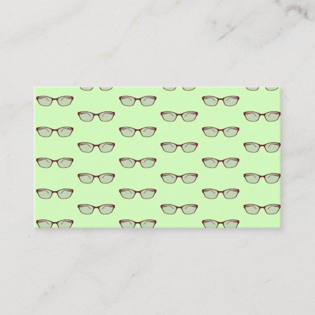 Tarjeta De Visita Anteojos Rojos (Anverso)