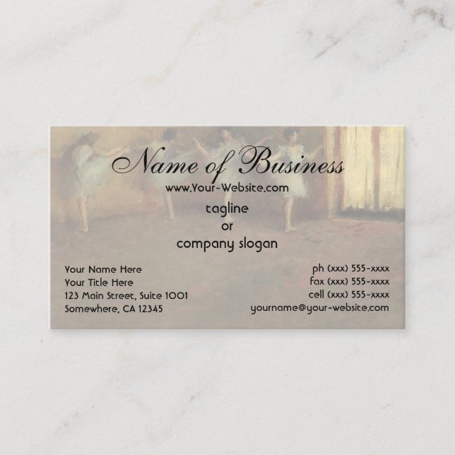 Tarjeta De Visita Antes del ballet (detalle) de Edgar Degas (Anverso)