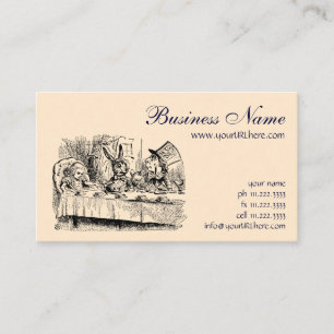 Tarjeta De Visita Antigua Alice en el País de las Maravillas, Escena