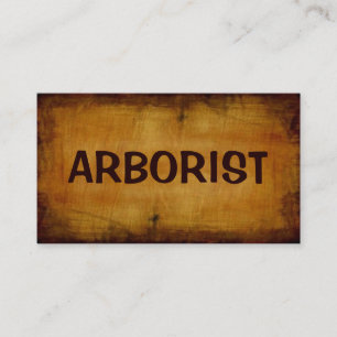 Tarjeta de visita antigua de Arborist