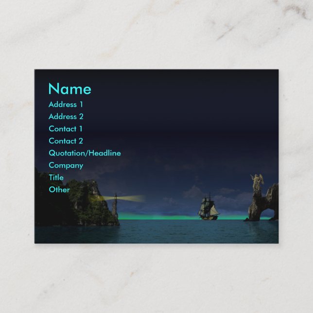 Tarjeta de visita antigua de la nave (Anverso)