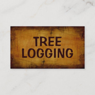 Tarjeta de visita antigua de registro de árbol