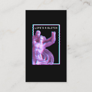 Tarjeta De Visita Antigua estatua griega Estética de Vaporwave Glit