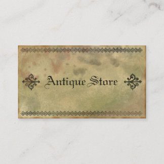 Tarjeta de visita antigua vieja y sucia del