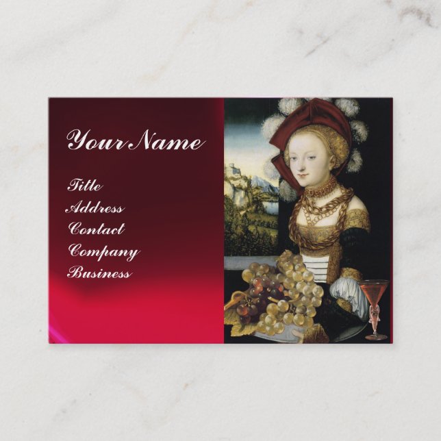 TARJETA DE VISITA ANTIGUA VINEYARD GRAPES VINO SABER SELLO DE CERO R (Anverso)