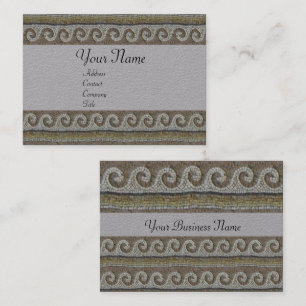Tarjeta De Visita ANTIGUAS OLAS MOSAICAS Papel gris marrón náutico