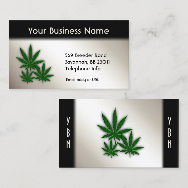 Tarjeta De Visita Antigüedad de Weed Business de doble cara (Anverso / Reverso)